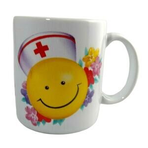 Vtg F.T.D. Smiley Face Nurse Coffee Mug